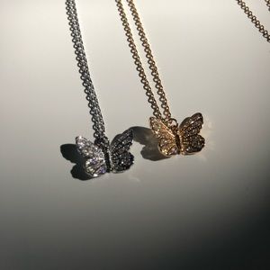 Butterfly necklace in gold